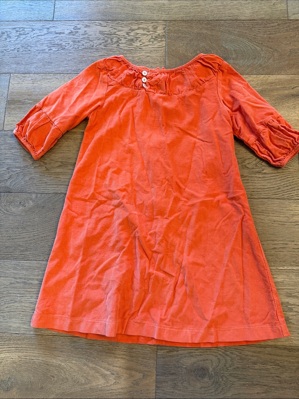 Bella Bliss Orange Corduroy Dress - 7